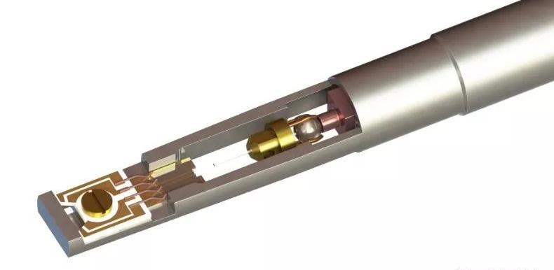 Small:原位TEM研究固態(tài)鋰硫電池在高溫下的充放電行為(圖6) 圖:實驗中使用的原位樣品桿