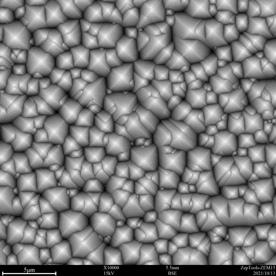 圖4 樣品噴金后ZEM15臺式掃描電鏡成像 圖4 樣品噴金后ZEM15臺式掃描電鏡成像